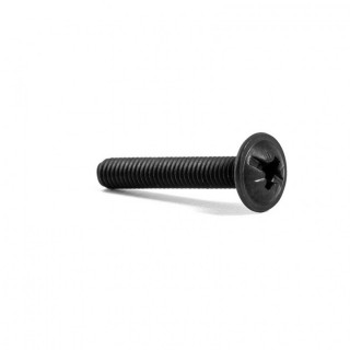 TORNILLO TIRADOR M4. HIERRO. NEGRO ZINCADO. ROSCA TOTAL. ALOJAMIENTO PHILLIPS. PARA POMOS DE MADERA 2