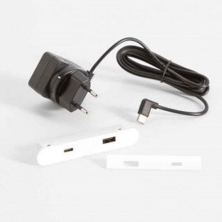 MÓDULO DE CONEXIÓN USB PARA EMBUTIR KALO 1XUSB-A. TERMOPLÁSTICO. BLANCO. TRANSFORMADOR INCLUIDO