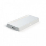 LÁMPARA LED CON SENSOR PIR. RECARGABLE. ABS. PLATA MATE. 5 V DC