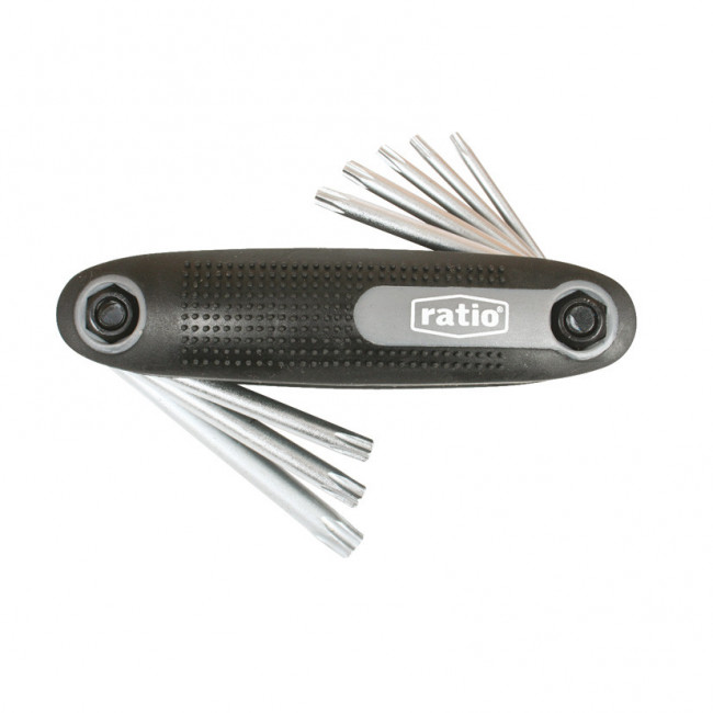 JUEGO DE LLAVES TORX. PLEGABLE. ACERO Y PLÁSTICO - RATIO