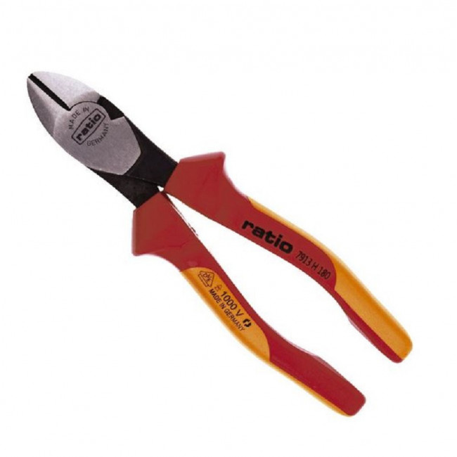 ALICATE DE CORTE DIAGONAL AISLADO. ACERO. 1000 V - RATIO