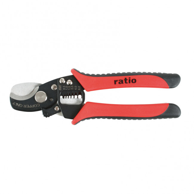 ALICATE CORTA-PELACABLES. ACERO SK5. MANGO BIMATERIAL. PARA CABLE - RATIO