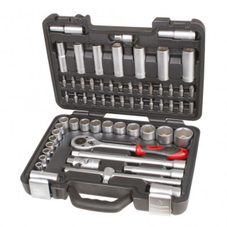 MALETÍN PROFESIONAL 5997 H 62. ACERO CROMO-VANADIO. LOCKSYSTEM. 1/2''. CONTENIDO 62 - RATIO