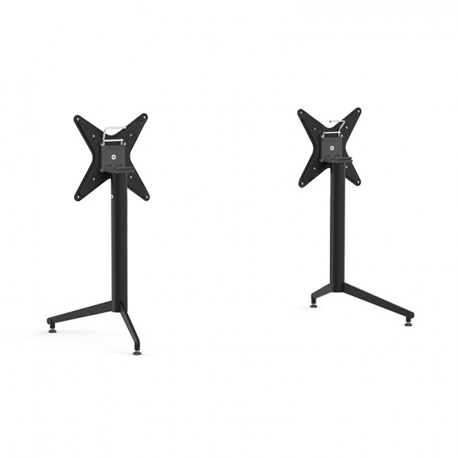 JUEGO DE PATA PLEGABLE DOBLE. ACERO. NEGRO. ALTURA 715MM