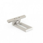 TIRADOR RECTANGULAR BELISA. ZAMAK. NÍQUEL. DISTANCIA ENTRE AGUJEROS 16MM. 61 X 61 MM