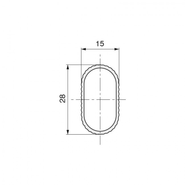 TUBO STOR ALUMINIO OVALADO 28-15 3,95M ORO