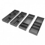 CUBERTERO MODULAR. ALUMINIO. ANTRACITA. PARA CAJÓN. PIEZAS COMBINABLES. FONDO 471MM