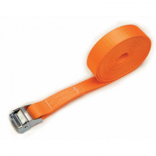 CINTA DE AMARRE CON HEBILLA. POLIÉSTER. CAPACIDAD 1000 KG. ANCHO 35MM. COLOR NARANJA. LONGITUD 6M - PATACHO