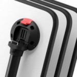 PATA PLEGABLE REGULABLE DE MESA. CROMADA Ø50 MM. ALTURA 71 CM