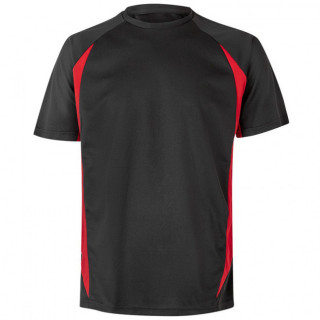 CAMISETA TÉCNICA BICOLOR . CINTA DE TEJIDO BASE. CORTE RECTO CON CUELLO REDONDO. CAMISETA DE MANGA CORTA - VELILLA