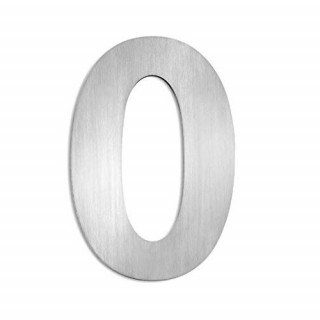 PLACA DE SEÑALIZACIÓN NÚMERO 0. INOX 316. ACABADO MATE - INGADESA