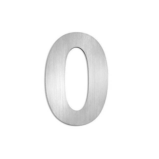 PLACA DE SEÑALIZACIÓN NÚMERO 0. INOX 316. ACABADO MATE - INGADESA