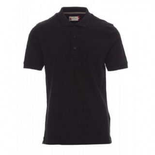 POLO DE MANGA CORTA VENICE. 100 % ALGODÓN (PIQUÉ). PARA HOMBRE. NEGRO. 3 BOTONES EFECTO NÁCAR. TALLAS XS-5XL - PAYPER TA