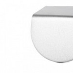 TIRADOR DE ACERO BANDO. PLATA MATE. LONGITUD 40MM