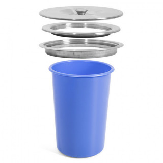 CUBO BASURA INTEGRADO EN LA MESA. BUILT-ADARO. CAPACIDAD 8 L. INOXIDABLE TAPA DE ACERO INOXIDABLE SS201