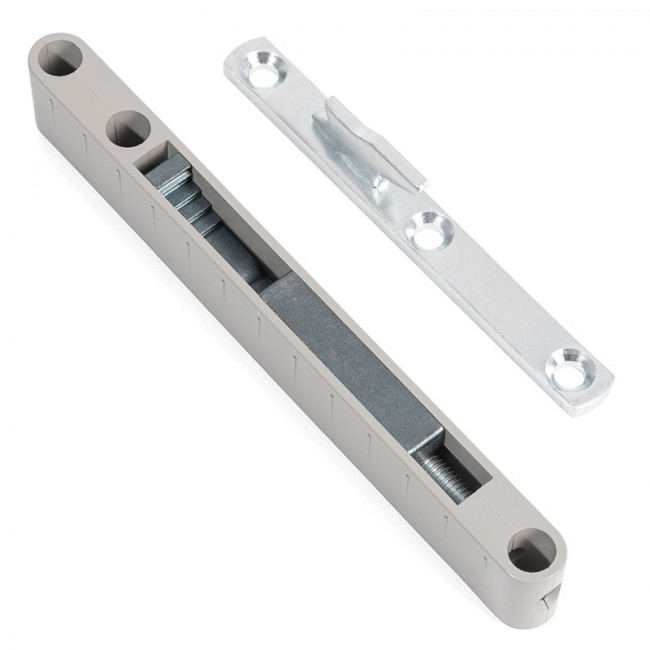 COLGADOR OCULTO REGULABLE SIN TETÓN ATC301. ACERO/NILÓN. ZINCADO. CARGA MÁXIMA 80KG. PARA MUEBLES SUSPENDIDOS. ESPESOR M