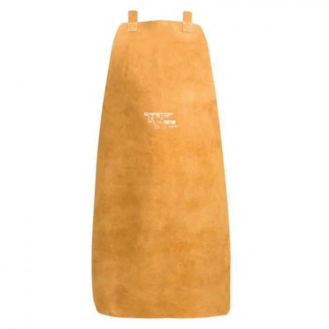 DELANTAL DE SOLDADOR. PIEL FLOR VACUNO. ESPESOR 1,8 MM. MARRÓN. EN ISO 11611 CLASE 2. 90 X 60 CM - SAFETOP