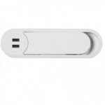 PASACABLE OVALADO TICAL 180X53 2xUSB BLANCO CARGADOR NO INCLUIDO.