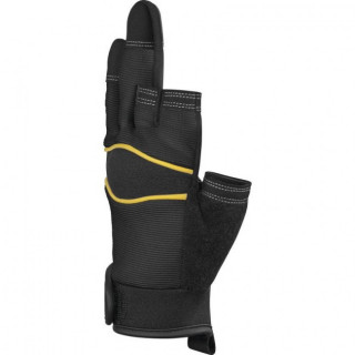GUANTE DE PROTECCIÓN DE 3 DEDOS VV905NO. CIERRE DE VELCRO. TALLA 9. NEGRO-AMARILLO. EN388:2016 - DELTA PLUS