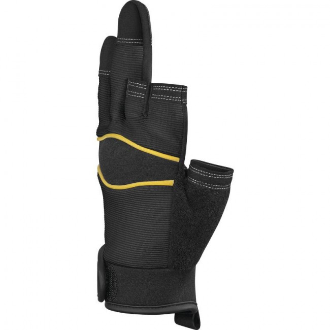 GUANTE DE PROTECCIÓN DE 3 DEDOS VV905NO. CIERRE DE VELCRO. TALLA 9. NEGRO-AMARILLO. EN388:2016 - DELTA PLUS