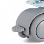 RUEDA GIRATORIA ONIXA ARO DE GOMA Ø50 GRIS PLÁSTICO CON FRENO RUEDA GIRATORIA ONIXA ARO DE GOMA Ø50 GRIS PLÁSTICO CON FRENO