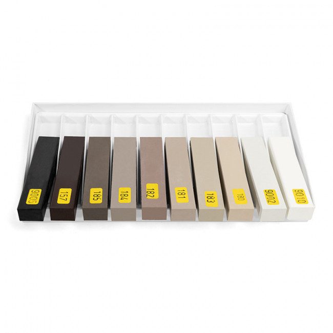 CERAS DURAS VINTAGE. PARA MADERA. 10 COLORES. BARRAS RECTANGULARES. LONGITUD 8 CM - KONIG