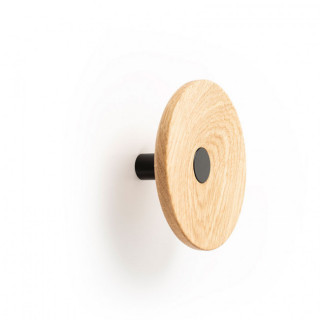 PERCHA DE PARED ZOOT Ø120 NEGRO MATE Y ROBLE - VIEFE