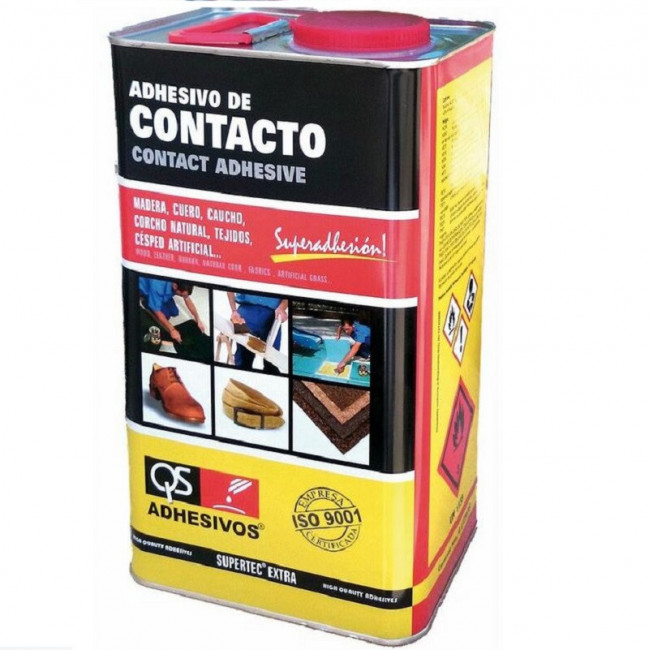COLA DE CONTACTO SUPERTEC EXTRA. CAUCHO CLOROPRENO. LATA METÁLICA. CAPACIDAD 4L. RESISTENCIA A LA TEMPERATURA. MÁS DE 10