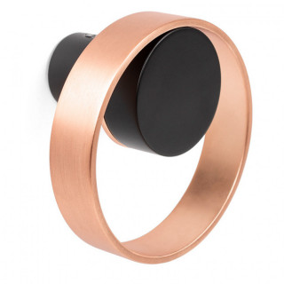 PERCHA DE PUERTA ORBIT Ø75 NEGRO Y COBRE CEPILLADO - VIEFE