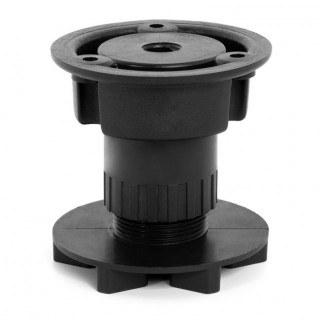 PATA DE COCINA MINI LARRY. PLÁSTICO TÉCNICO. NEGRO MATE. PARA ZÓCALO. MADERA ALUMINIO PVC. ALTURA 59-75MM