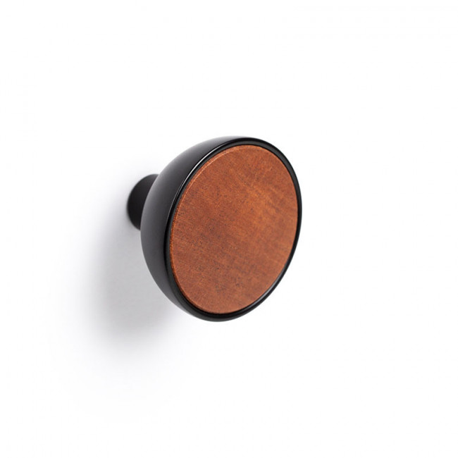 PERCHA DE PARED Ø45 NEGRO MATE Y SAPELLI - VIEFE