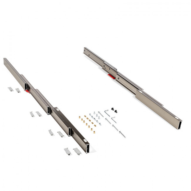 SISTEMA EXTENSIBLE 411/78.1100.25 R. ALUMINIO. EFECTO INOX. PARA MESA PENÍNSULA. CAPACIDAD 60KG - ATIM