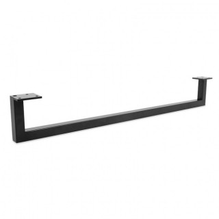 PATA METAL BRUSS LARGO 820 MM. ALTURA 120 MM. COLOR NEGRO MATE PLACA SUJECION 100X40 2