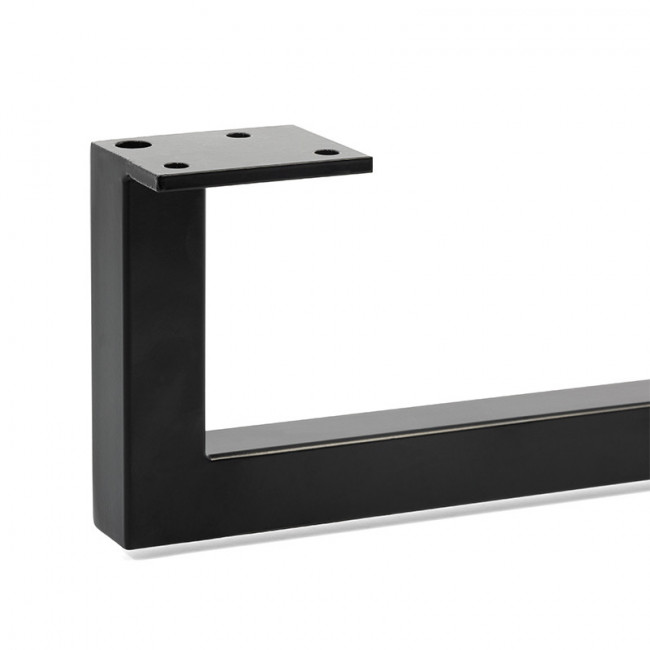 PATA METAL BRUSS LARGO 820 MM. ALTURA 120 MM. COLOR NEGRO MATE PLACA SUJECION 100X40