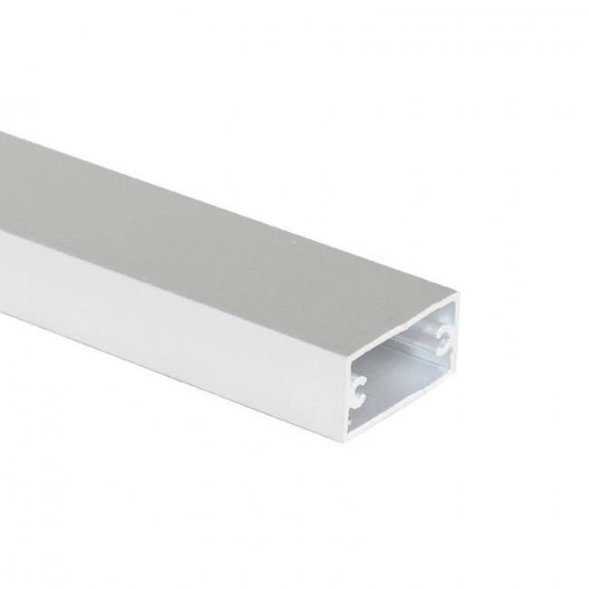 PERFIL DE ALUMINIO TURA. PLATA MATE. SECCIÓN RECTANGULAR HUECA. 30X15 MM - HERRAJES FAB.NACIONAL