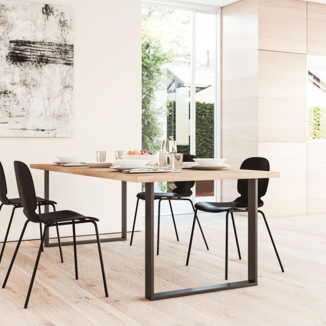PATA METÁLICA PARA MESA UCAL. ACERO. RECTANGULAR. ACABADO NEGRO