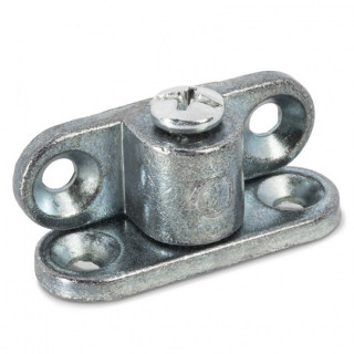 ENSAMBLAJE DE CONEXIÓN DUOS. ZAMAK. ZINCADO. TORNILLO RANURADO SUPERIOR. CUATRO TALADROS PASANTES. MÍNIMO 16MM