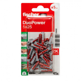 BLISTER TACO FISCHER DUOPOWER 5-25(45u) PARO TORNILLOS DE 3-4mm