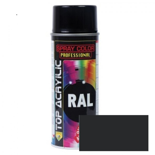 SPRAY ACRÍLICO RAL 9011. BASE ACRÍLICA. NEGRO GRAFITO. AEROSOL. 400 ML - TOP ACRYLIC