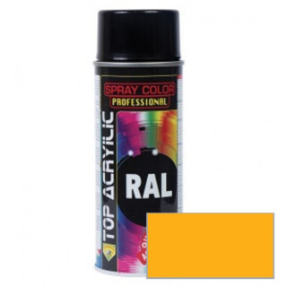 ESMALTE SPRAY ACRÍLICO MATE. RAL 1003. AMARILLO SEÑAL. 400 ML - TOP ACRYLIC