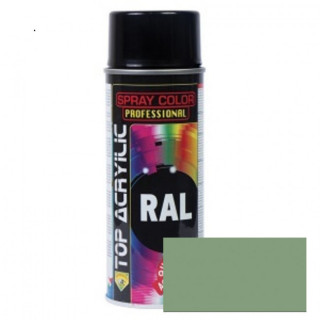 SPRAY ACRÍLICO MATE. RAL 6021 VERDE PÁLIDO. AEROSOL. 400 ML - TOP ACRYLIC