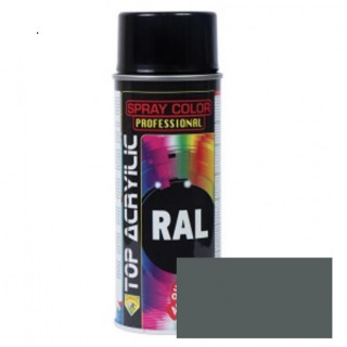 SPRAY ACRÍLICO. MATE. AEROSOL. GRIS HIERRO. 400ML - TOP ACRYLIC