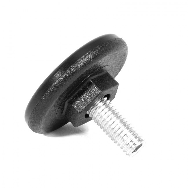 PIE NIVELADOR NUBA Ø40 M8X12 NEGRO C/HUELLA ALLEN 4mm. CON TUERCA HEXAGONAL d17