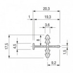 PERFIL JAPONESA ALUMINIO JAPAN 3,20 PLATA MATE