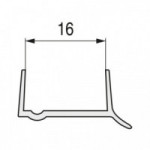 PROTECTOR ZOCALO TRANSPARENTE ESPESOR 16 3,6M. PARA TABLERO DE 16mm.