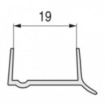 PROTECTOR ZOCALO TRANSPARENTE SP19 3,60M.  PERFIL ANTIHUMEDAD PARA ZOCALO MADERA