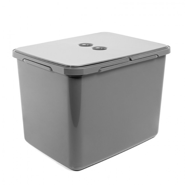MÓDULO CUBO DE BASURA ELEGANS. PLÁSTICO. ANTRACITA. 2 X 16 L