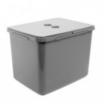 MÓDULO CUBO DE BASURA ELEGANS. PLÁSTICO. ANTRACITA. 2 X 16 L