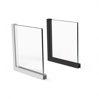 PERFIL ALUMINIO NADIR.2020 3,25M PLATA MATE PARA HACER VITRINAS. SIN JUNQUILLO. 2