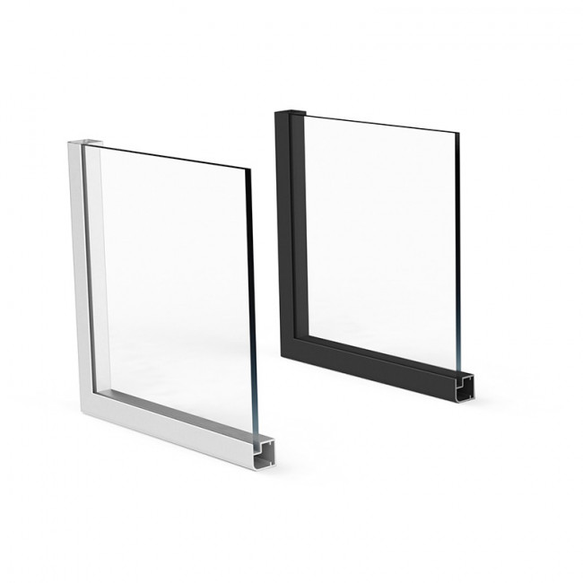 PERFIL ALUMINIO NADIR.2020 3,25M PLATA MATE PARA HACER VITRINAS. SIN JUNQUILLO.